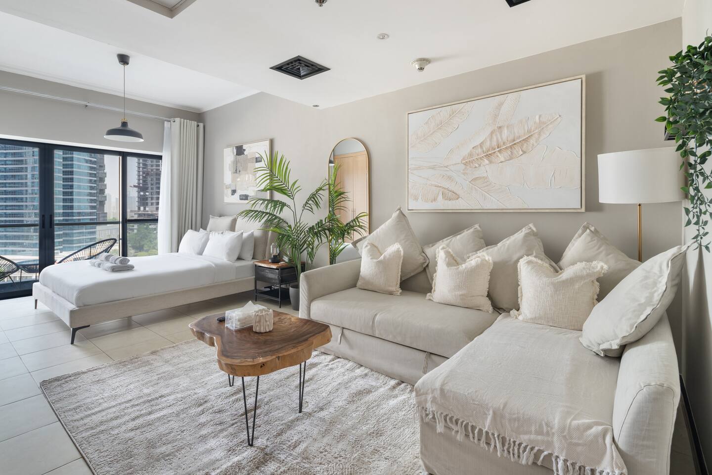 tylish decor and stunning views make this space perfect for relaxation!